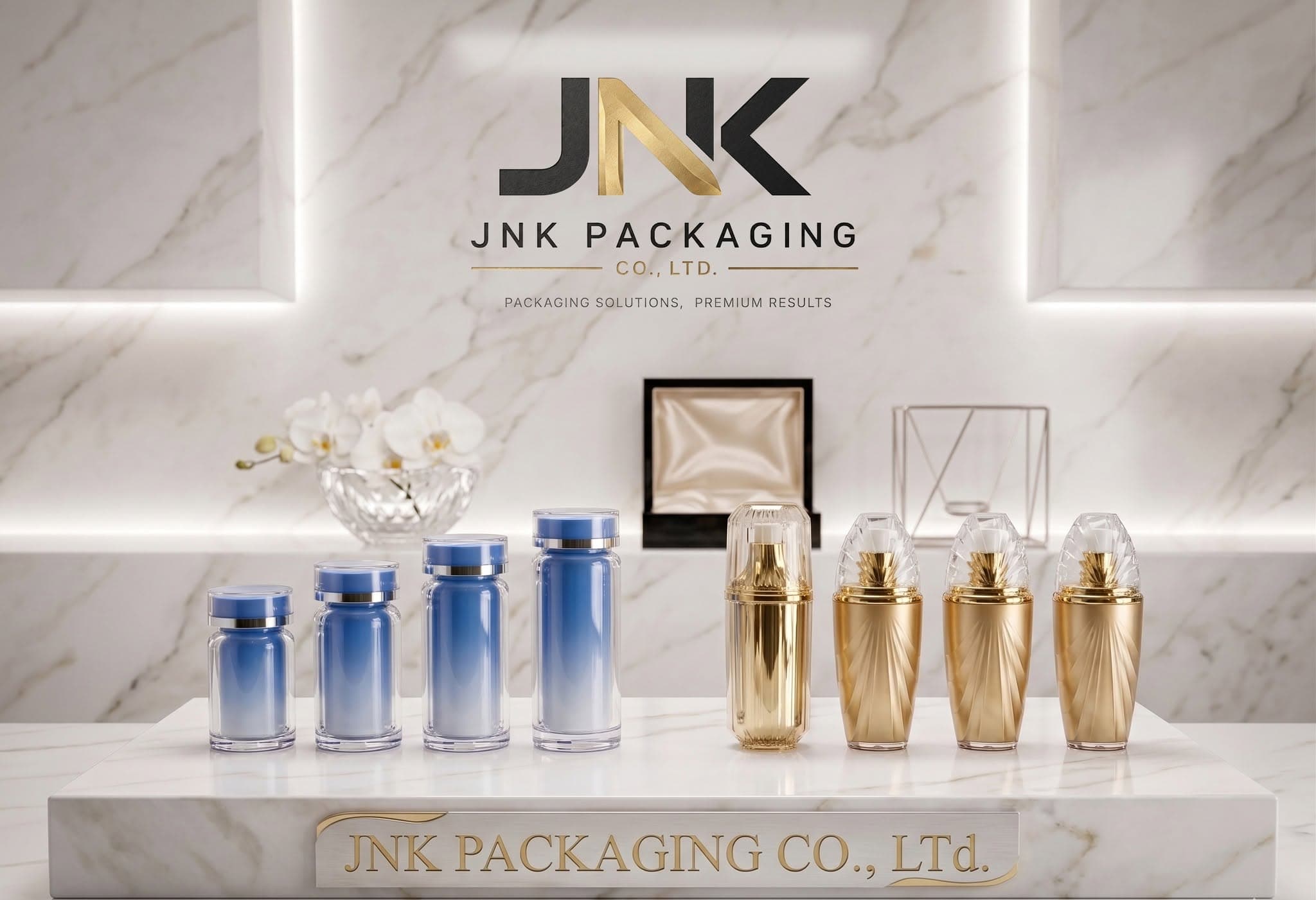ตัวอย่างบรรจุภัณฑ์พรีเมียมในโชว์รูม JNK Packaging